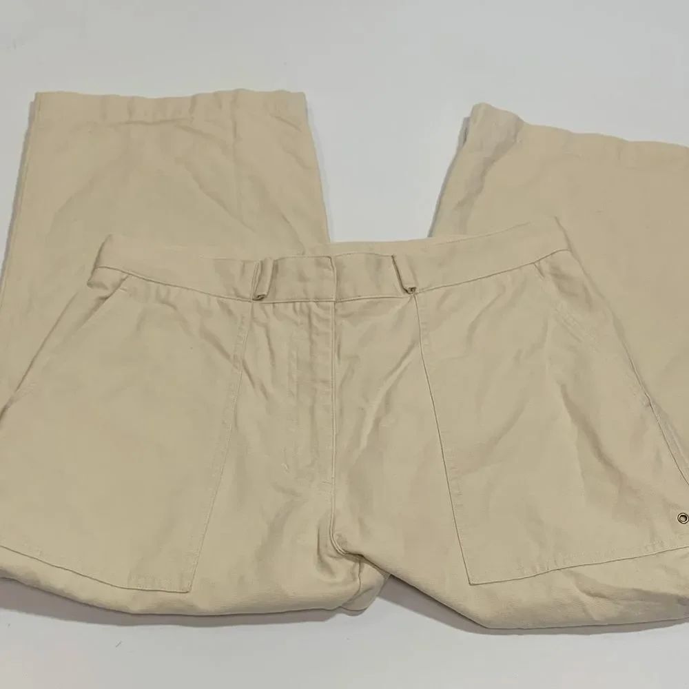 Lauren by Ralph Lauren womens Cargo Pants Cream Size 8